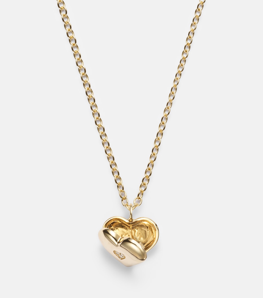 Halskette Wallpaper Heart aus 14kt Gelbgold mit Diamanten | Sydney Evan