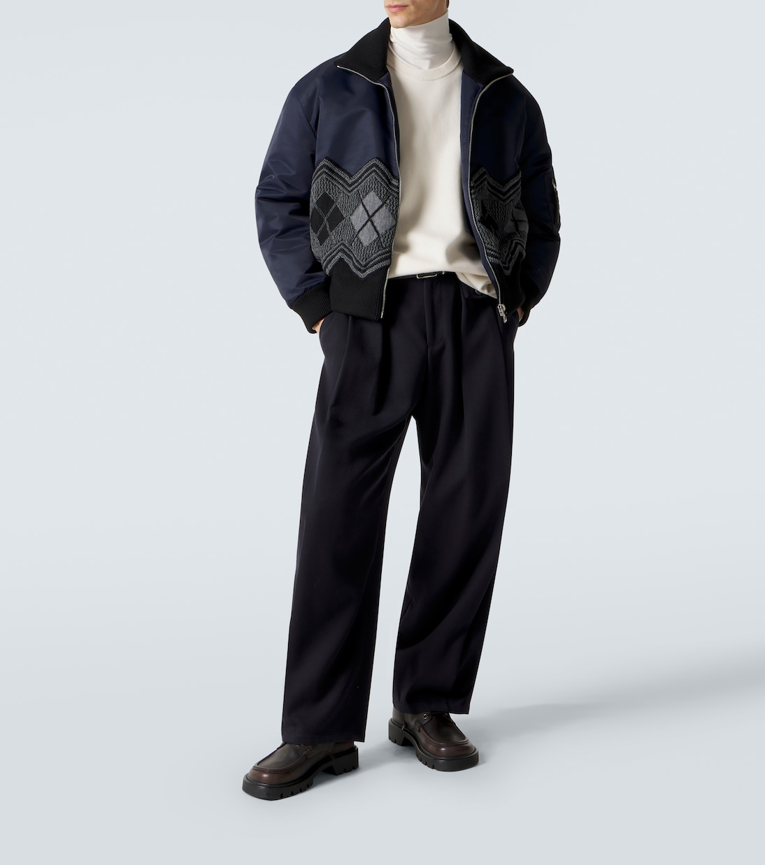 Argyle technical twill jacket | Loewe