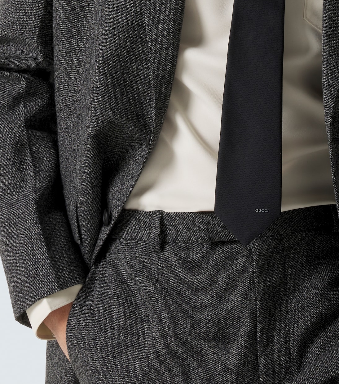 Krawatte Horsebit aus Seiden-Jacquard | Gucci