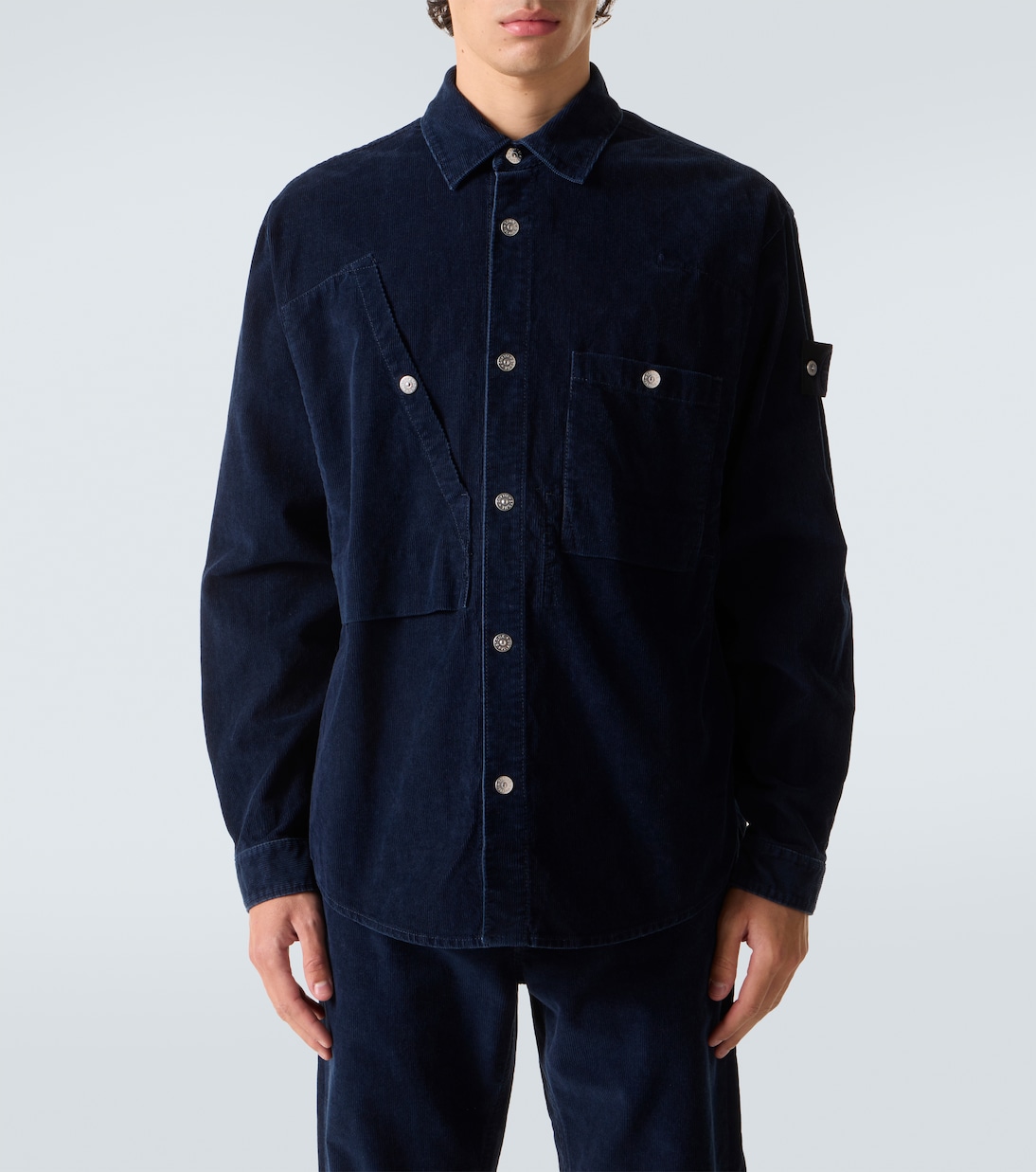 Compass cotton-blend corduroy overshirt | Stone Island