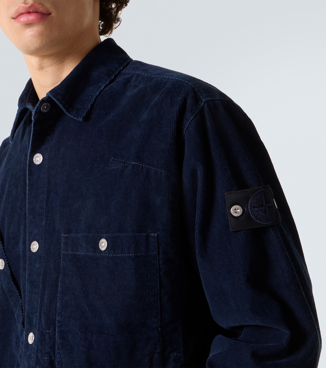 Compass cotton-blend corduroy overshirt | Stone Island
