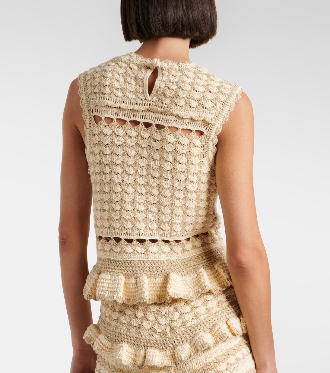 Wanderlust lamé crochet tank top | Zimmermann