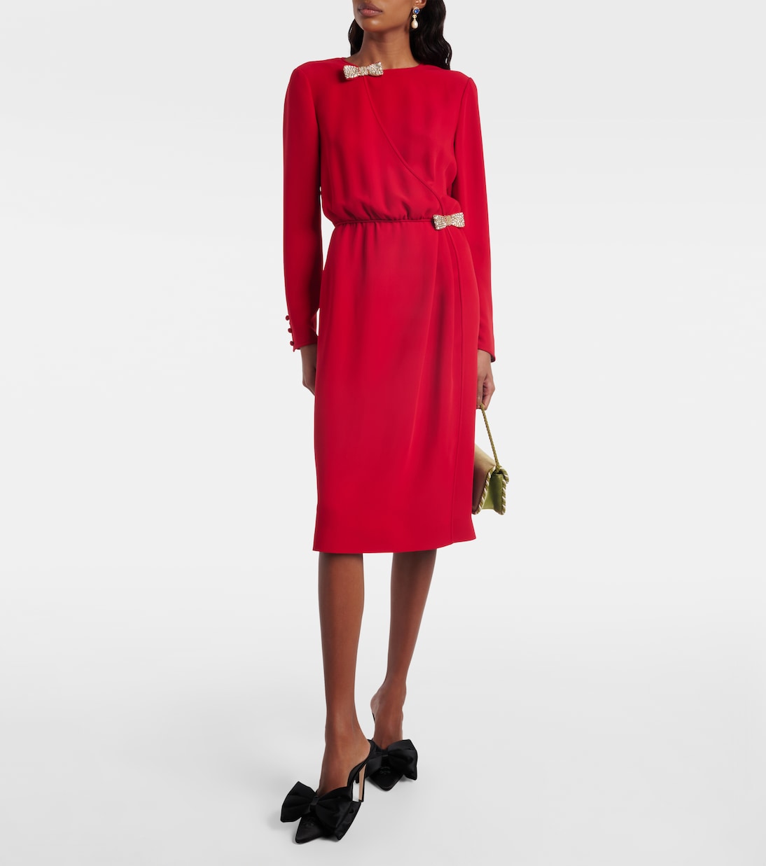 Mules Yolande 105 en satin | Valentino Garavani