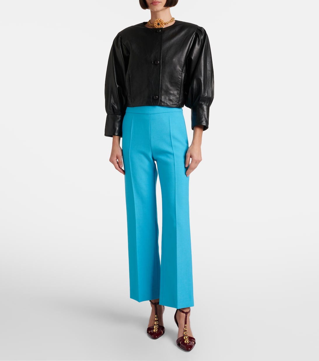 Gerade Cropped-Hose aus Crêpe | Chloé