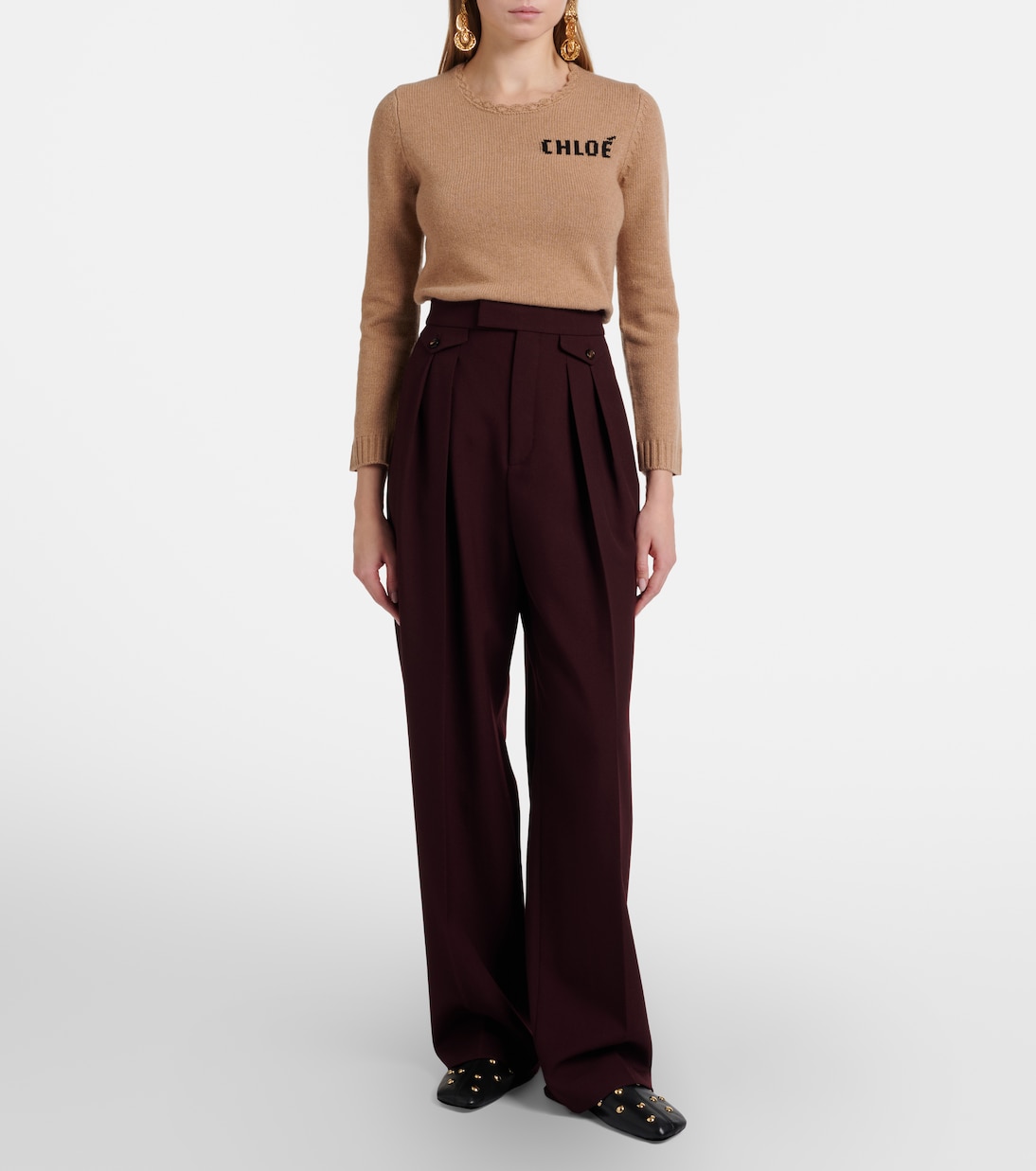 Logo wool and cashmere sweater | Chloé