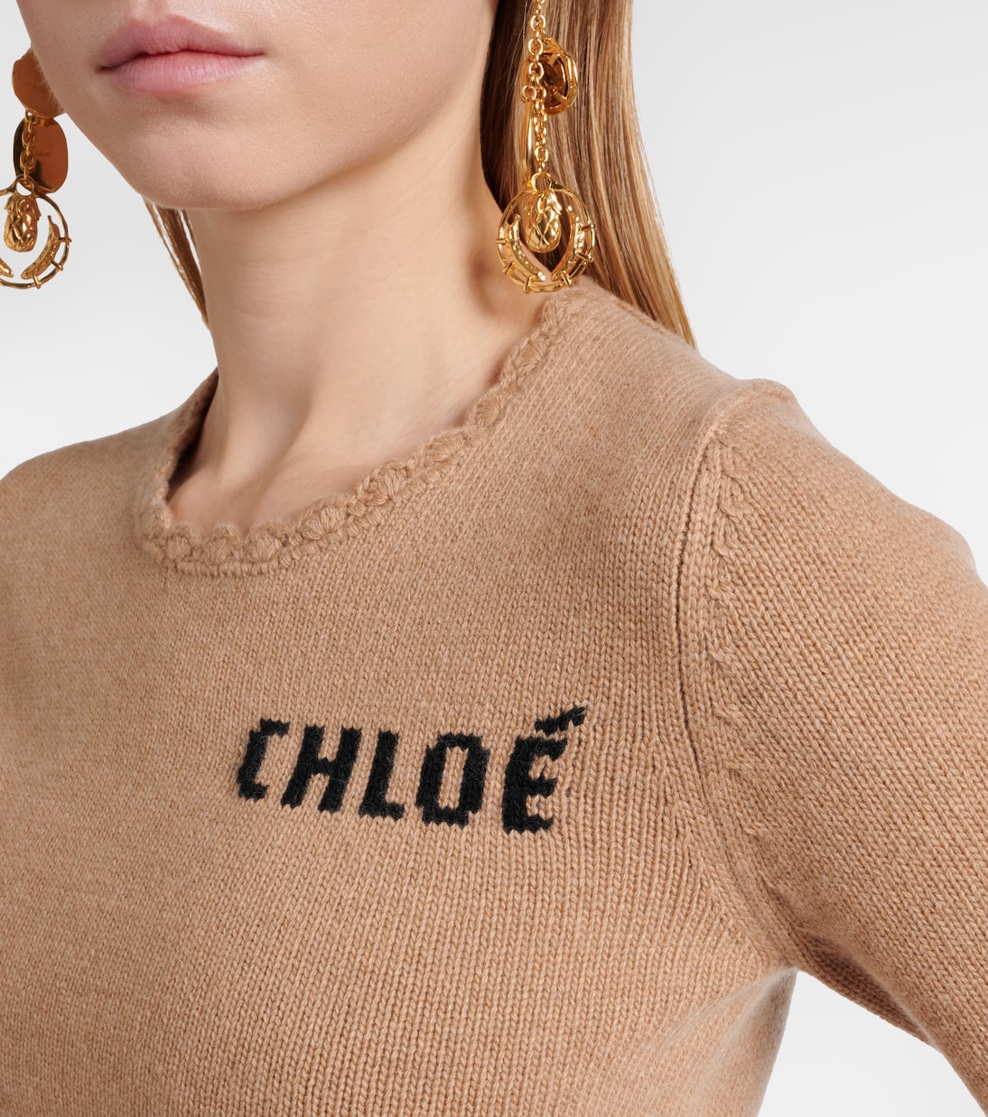 Logo wool and cashmere sweater | Chloé