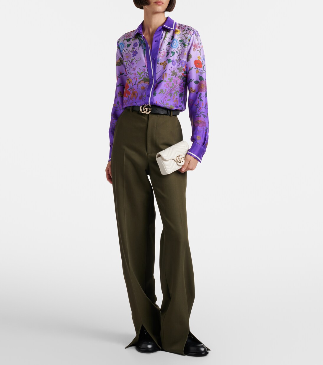 GG Marmont Mini leather shoulder bag | Gucci