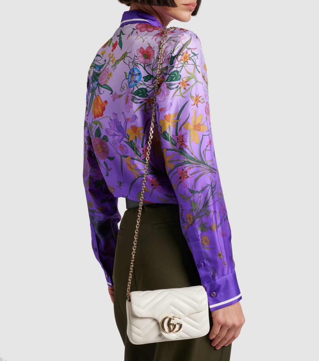 GG Marmont Mini leather shoulder bag | Gucci