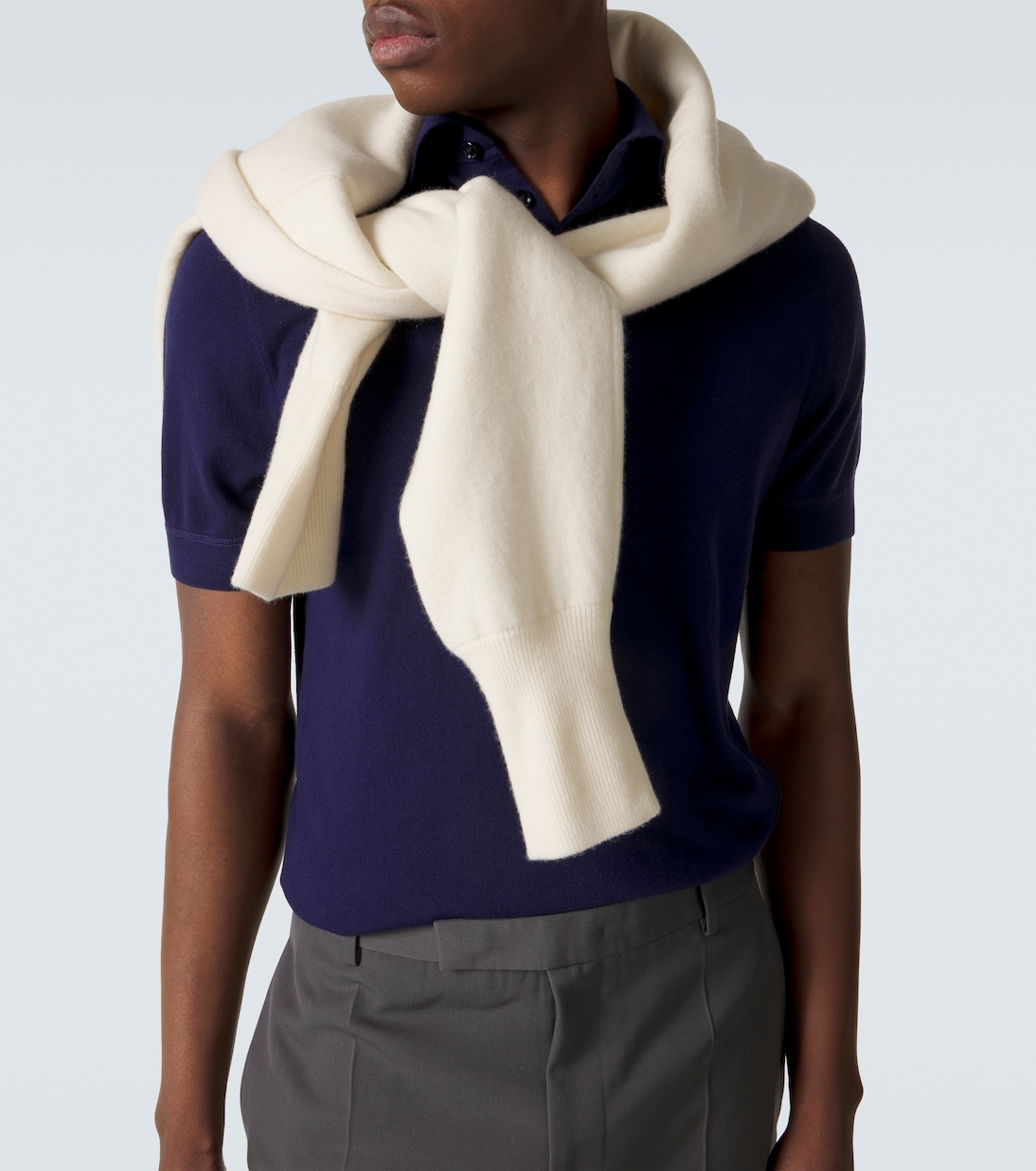 Polo en coton, soie et cachemire | Allude