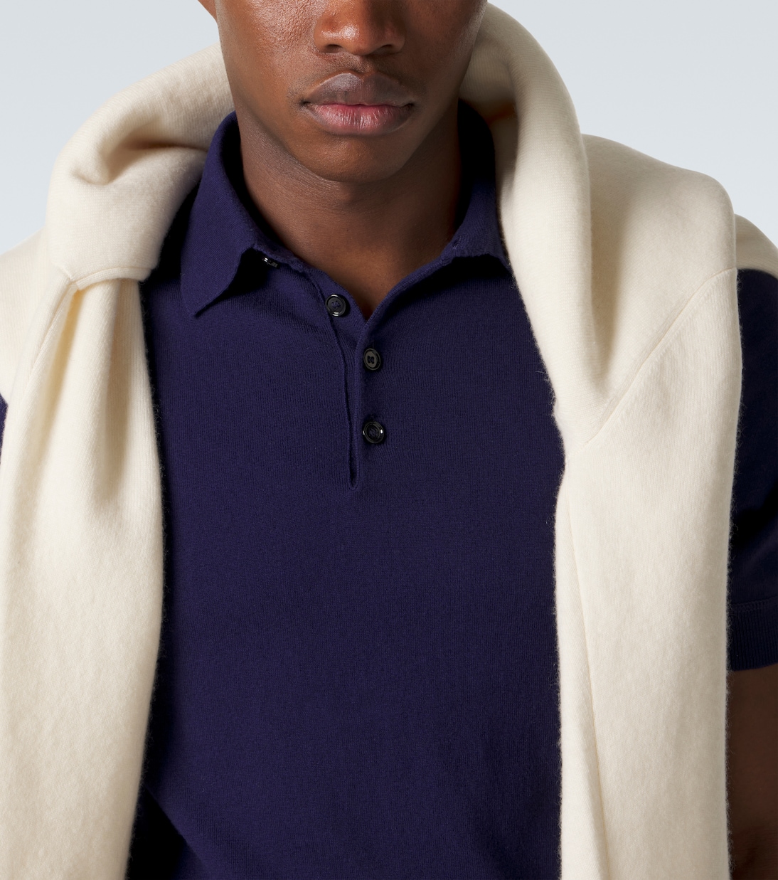 Polo en coton, soie et cachemire | Allude