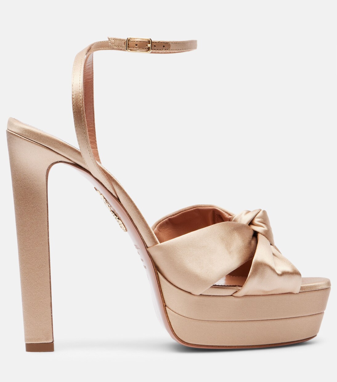 Sandalias con plataforma Cupid 130 de satén | Aquazzura
