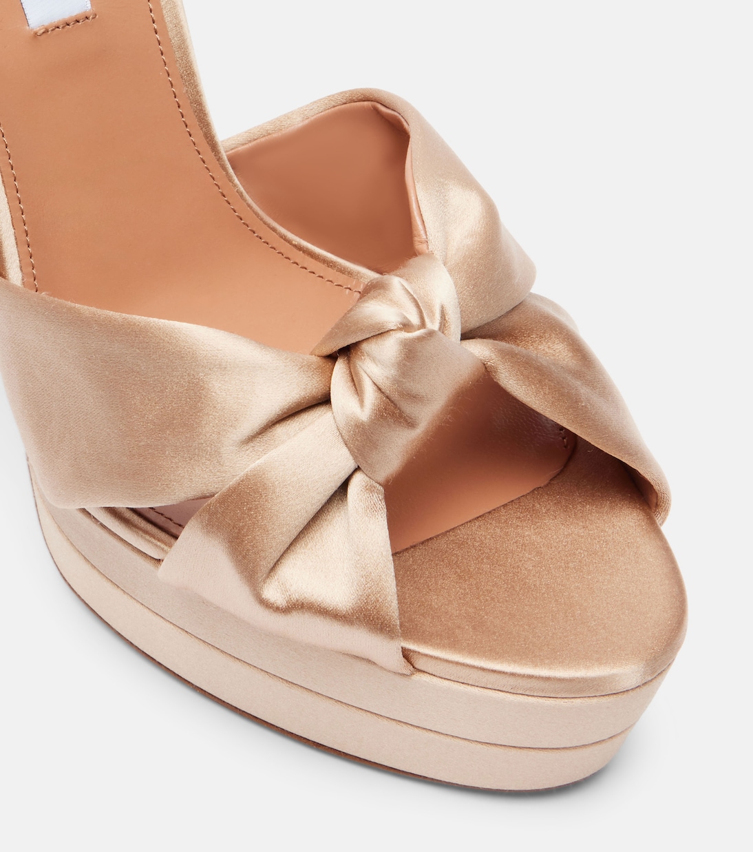 Sandalias con plataforma Cupid 130 de satén | Aquazzura