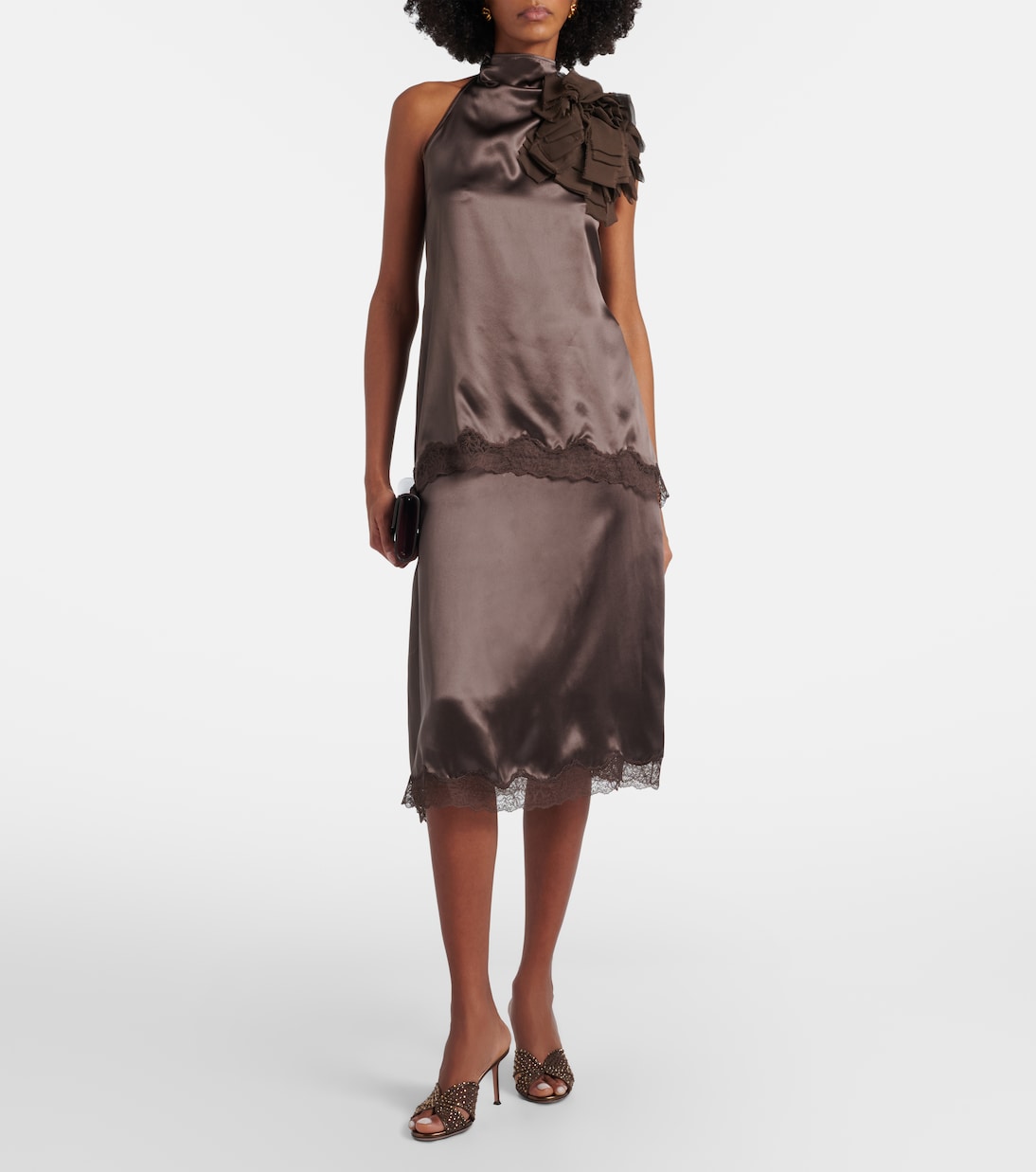 Crystal Lover embellished tulle mules | Aquazzura