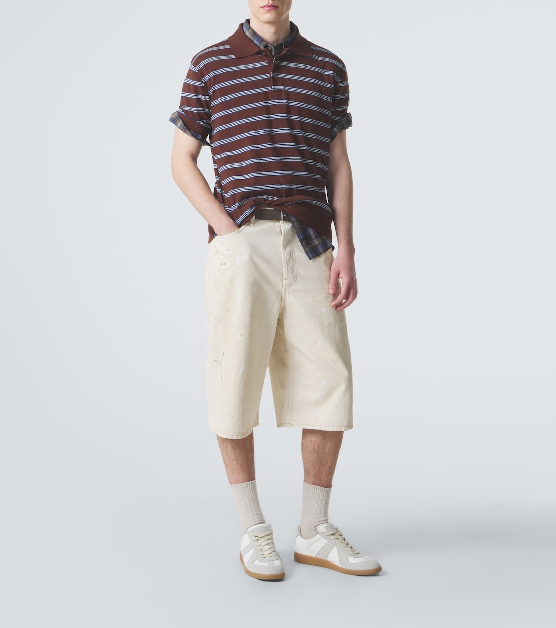 Striped cotton polo shirt | Moncler