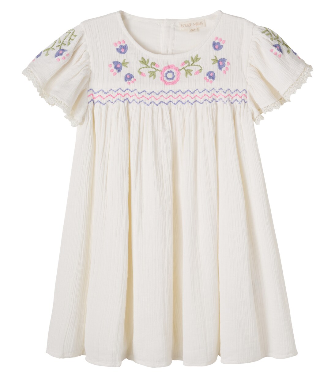 Ana embroidered cotton muslin dress | Louise Misha