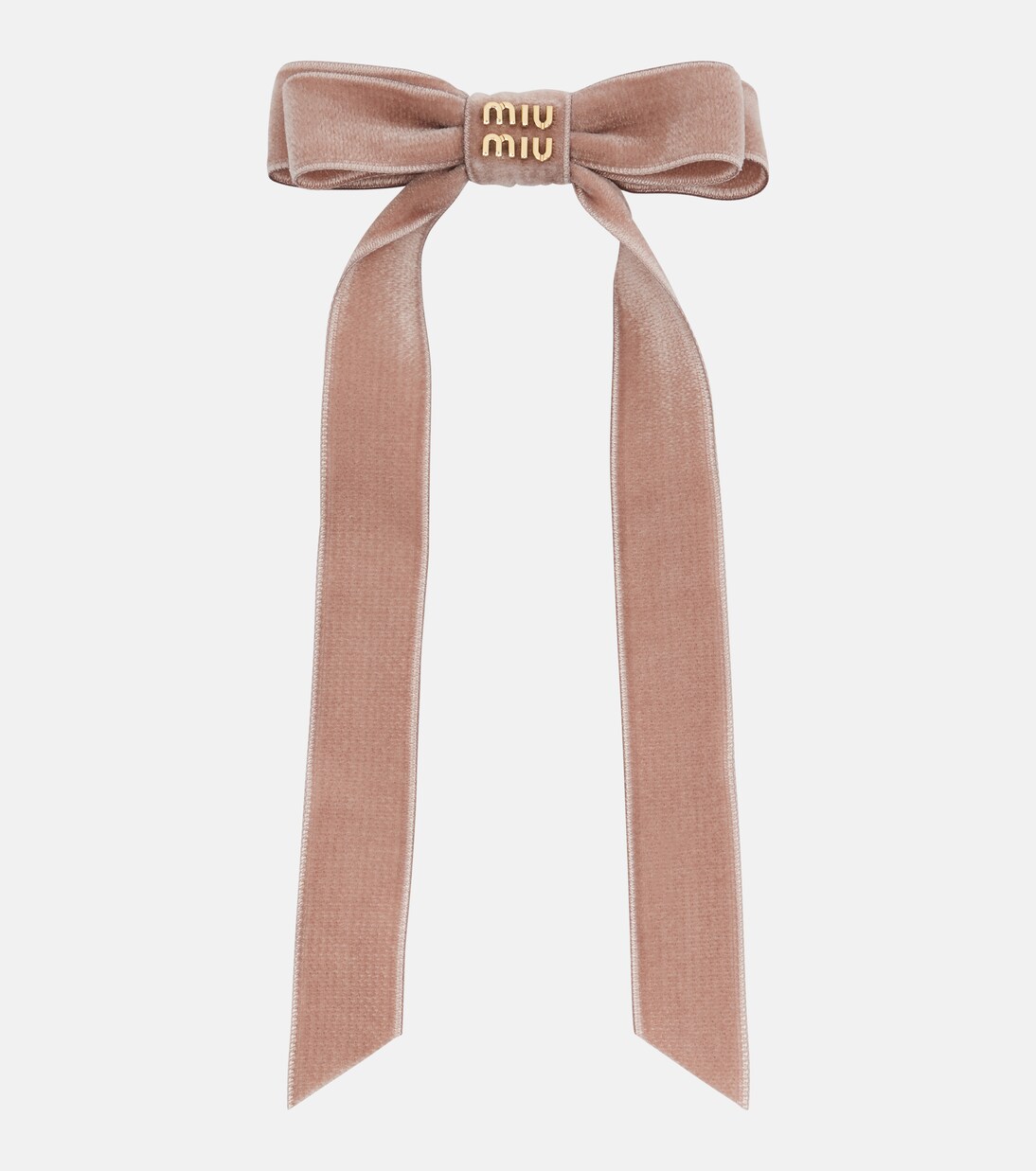 Logo velvet bow hair clip | Miu Miu