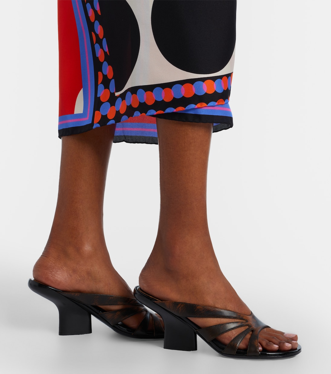 Distressed leather mules | Dries Van Noten