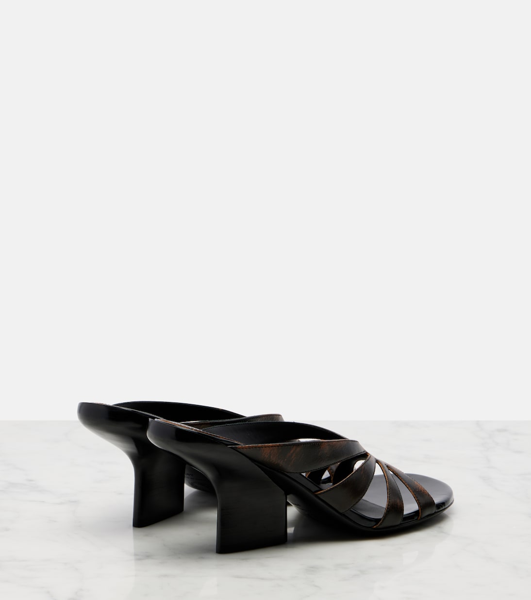 Distressed leather mules | Dries Van Noten