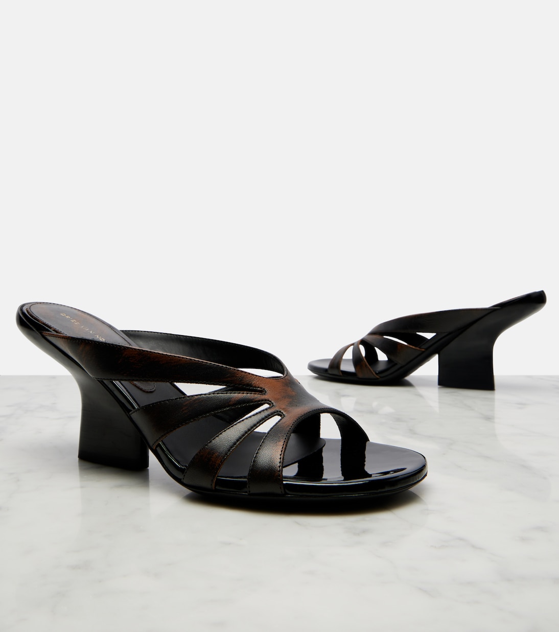 Distressed leather mules | Dries Van Noten