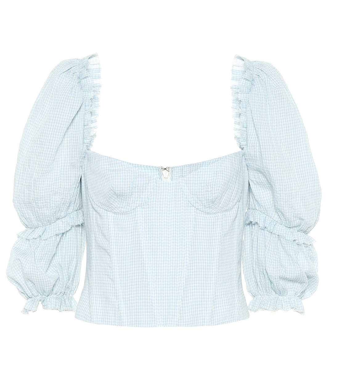 Top Oceanic de algodón con diseño gingham | Brock Collection