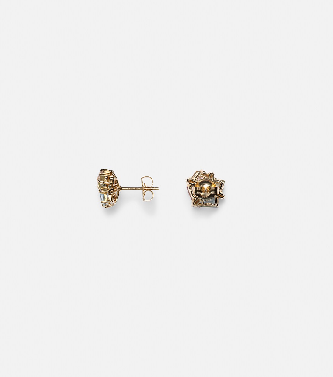 Pastel Blossom 14kt gold earrings with amethysts, topaz and diamonds | Suzanne Kalan