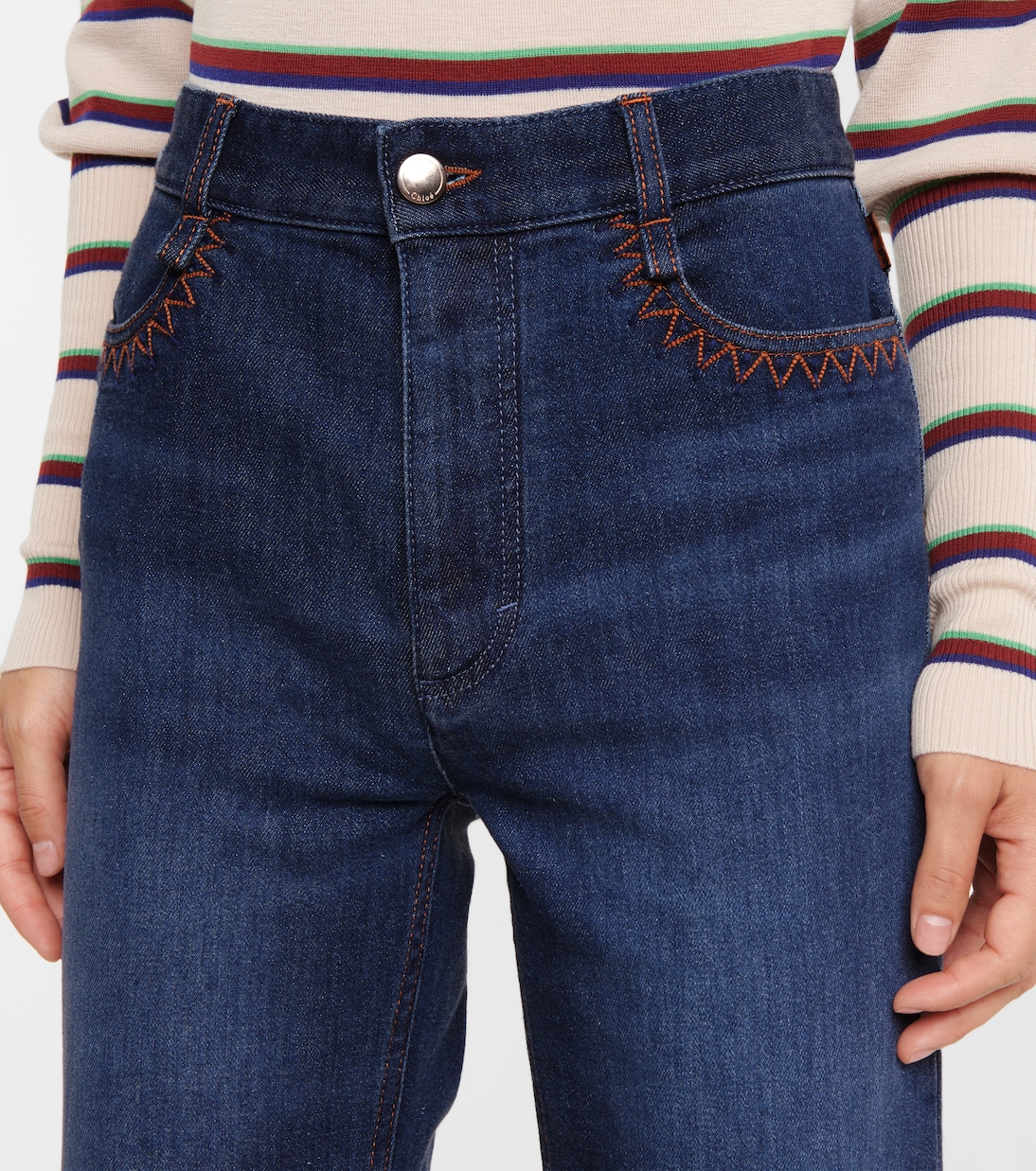 Jeans rectos de tiro alto | Chloé