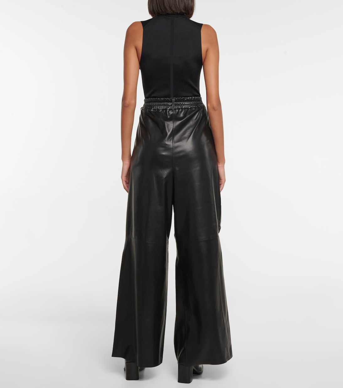 Gines wide-leg leather sweatpants | Petar Petrov