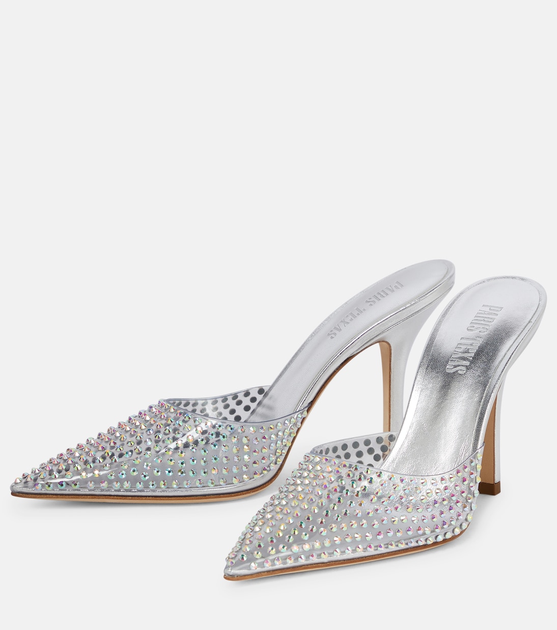Hollywood embellished PVC mules | Paris Texas