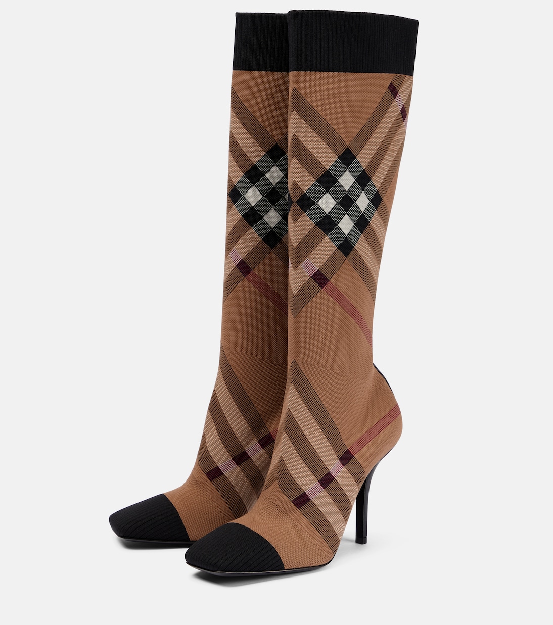 Vintage Check 105 sock boots in multicoloured Burberry Mytheresa
