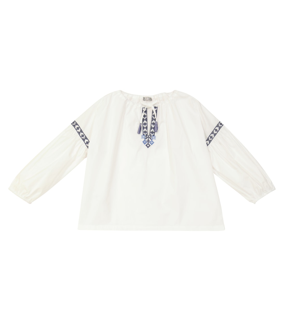 Blusa in cotone con ricamo | Il Gufo