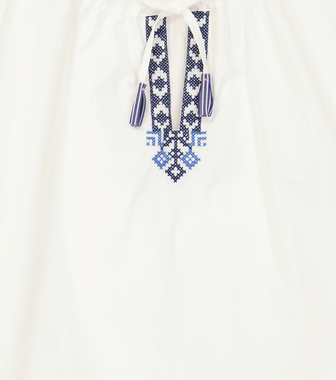 Blusa in cotone con ricamo | Il Gufo