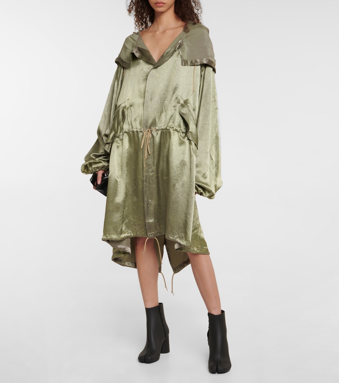 Robe midi en satin | Maison Margiela
