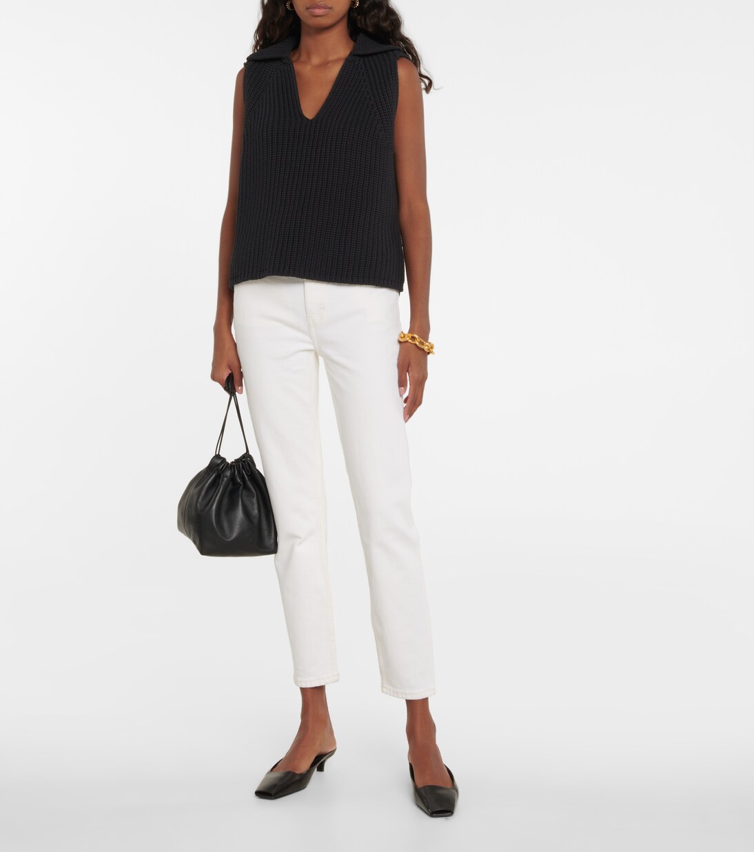 Jeans skinny de tiro alto cropped | Re/Done