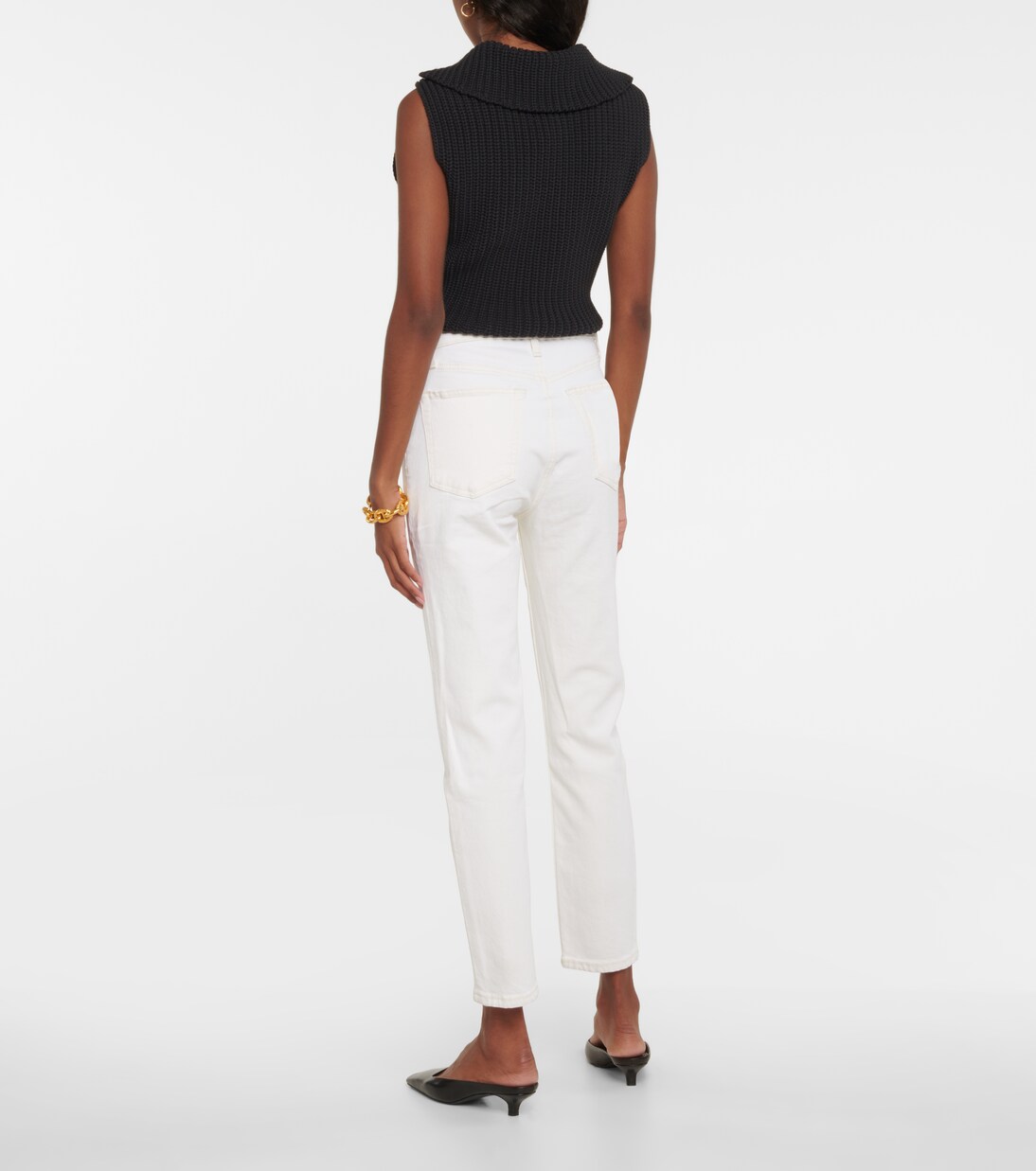 Jeans skinny de tiro alto cropped | Re/Done