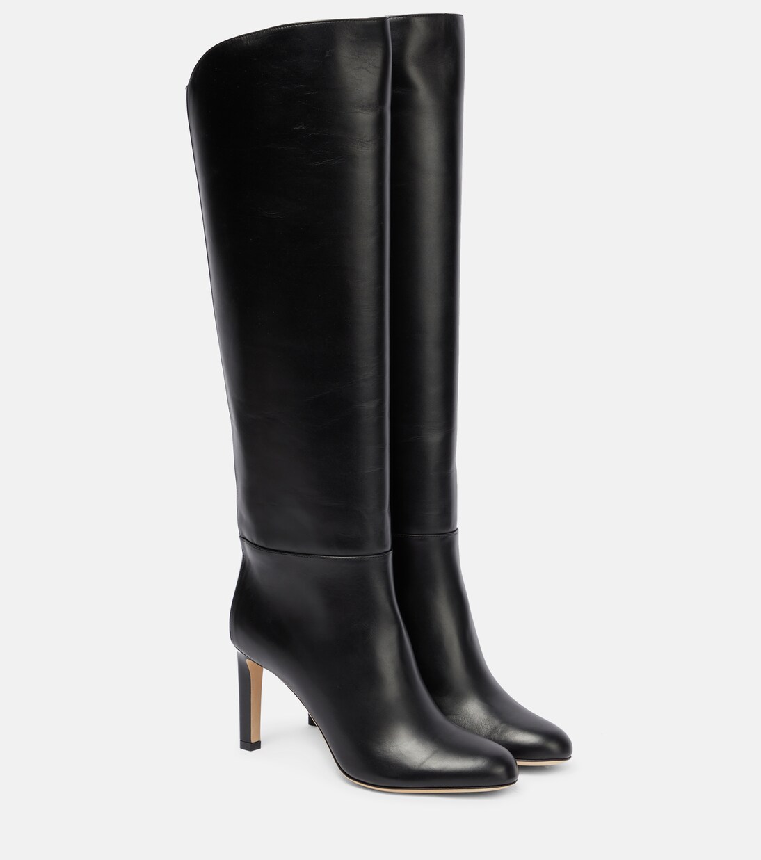Jimmy choo black knee high boots hotsell