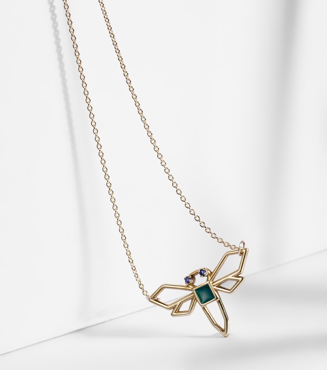 Collier Libelula en or 9 ct et émeraude | Aliita