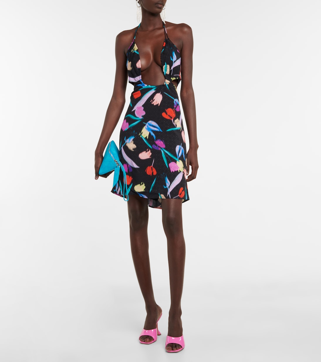 Vestido corto Nanna con cuello halter | Rotate