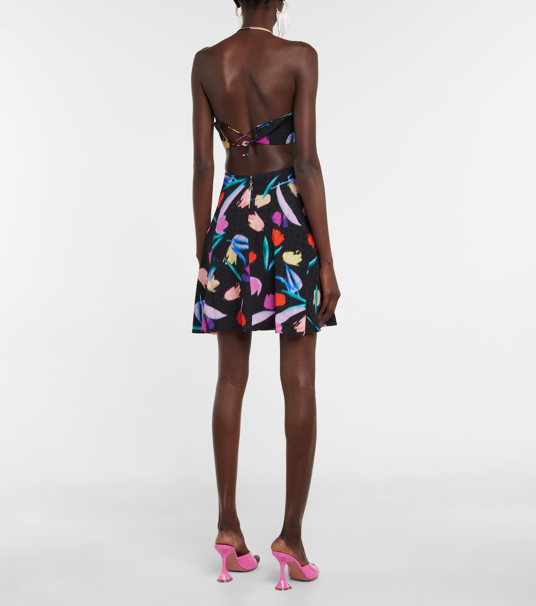 Vestido corto Nanna con cuello halter | Rotate