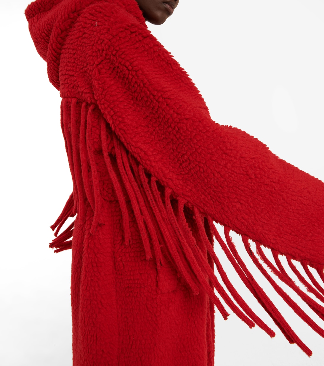 Abrigo Teddy con capucha y flecos | Stella McCartney