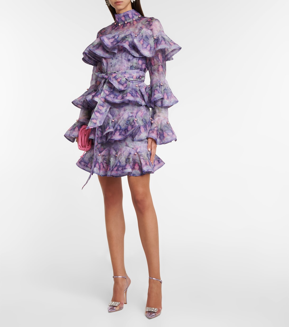 Pumps in pelle e PVC con cristalli | Giambattista Valli
