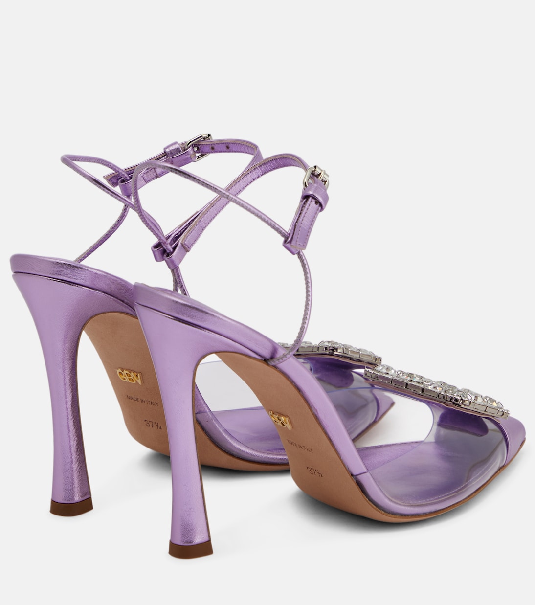 Pumps in pelle e PVC con cristalli | Giambattista Valli
