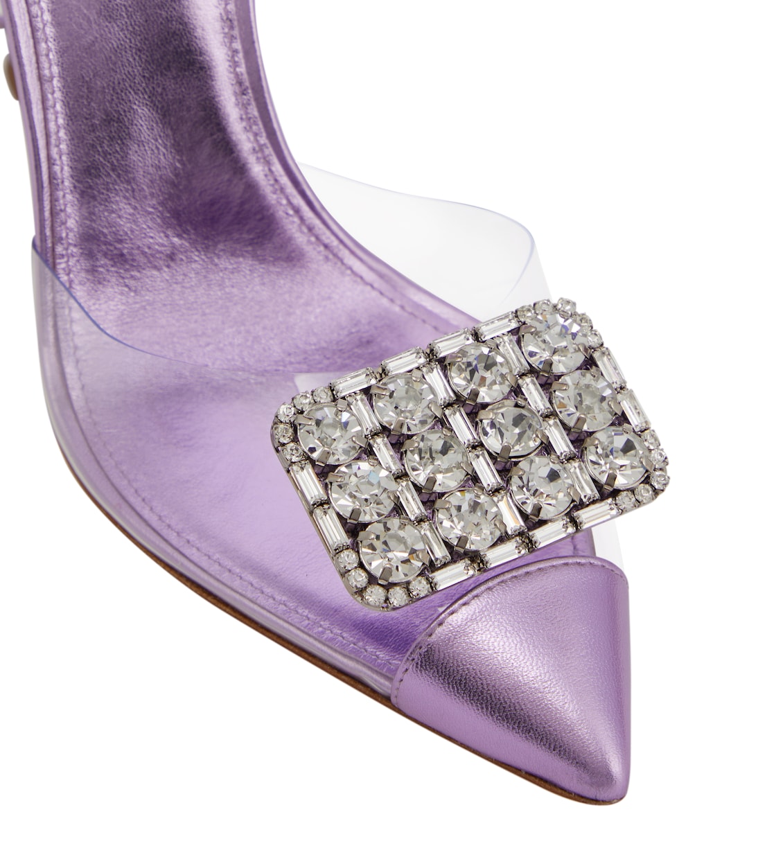 Pumps in pelle e PVC con cristalli | Giambattista Valli