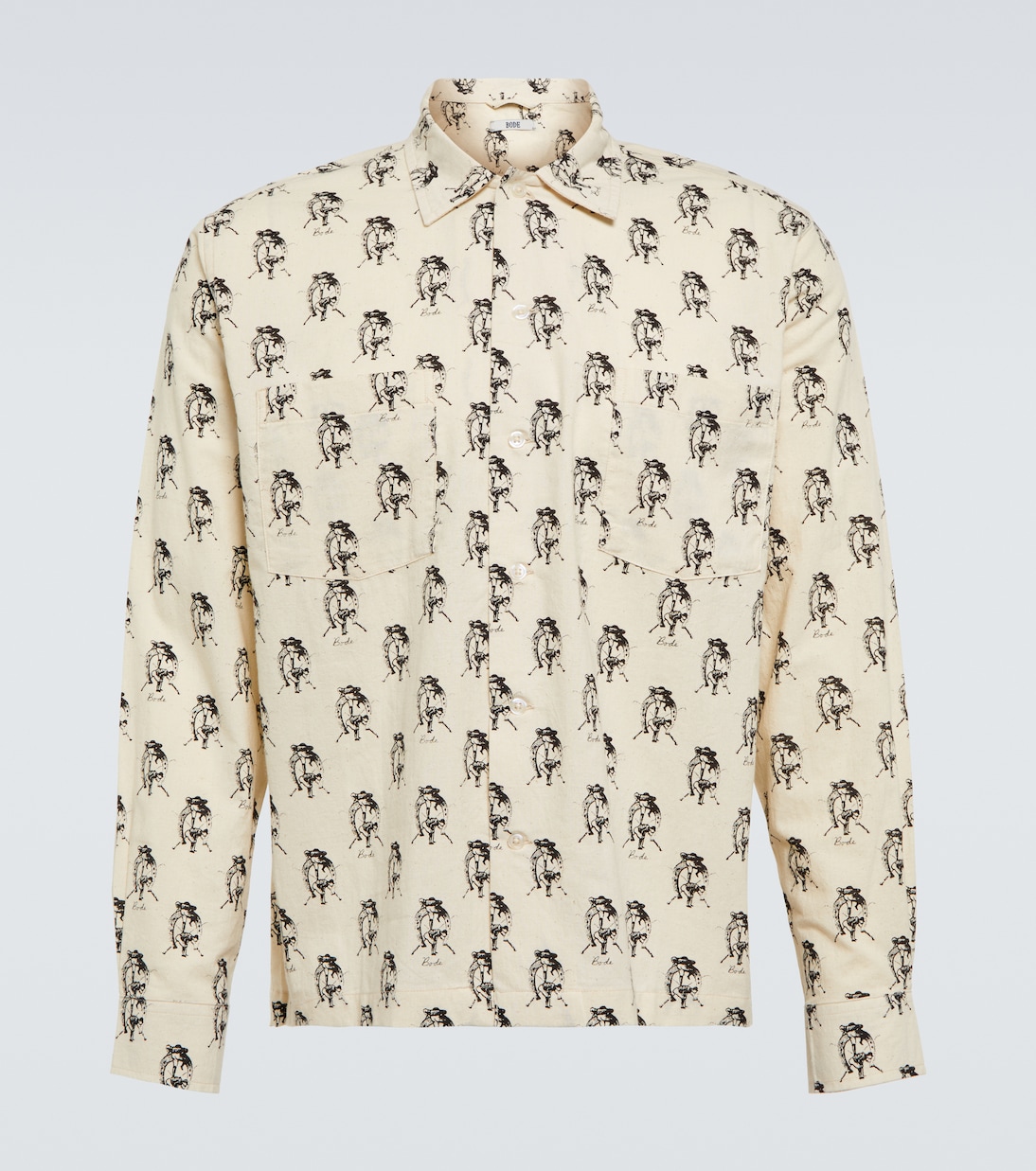 Jumping Jockey printed cotton shirt | Bode