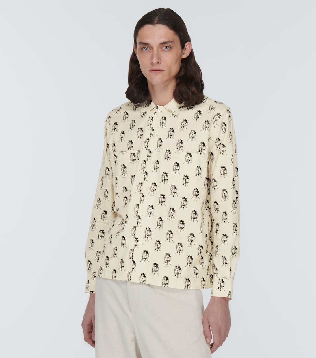 Jumping Jockey printed cotton shirt | Bode