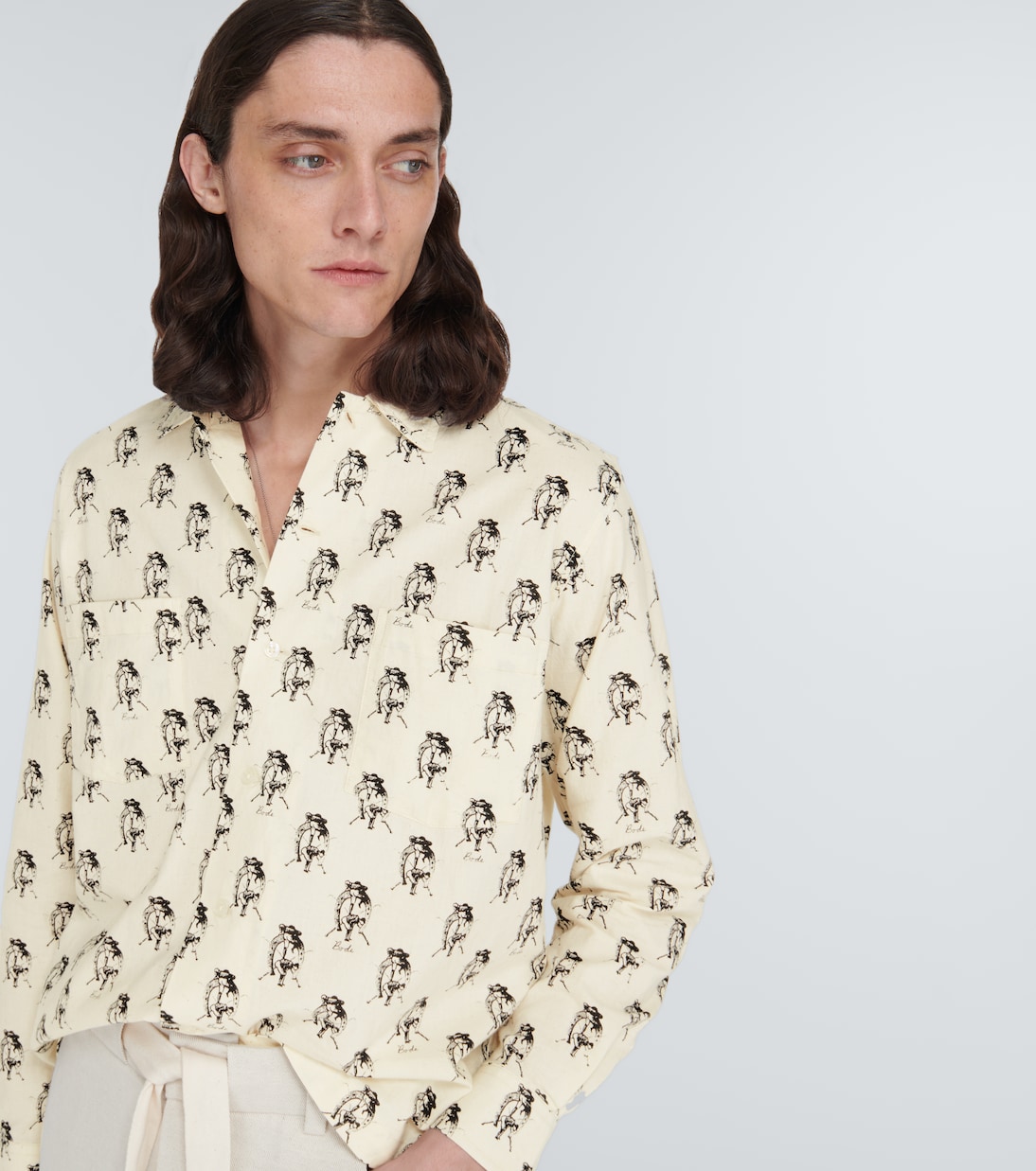 Jumping Jockey printed cotton shirt | Bode