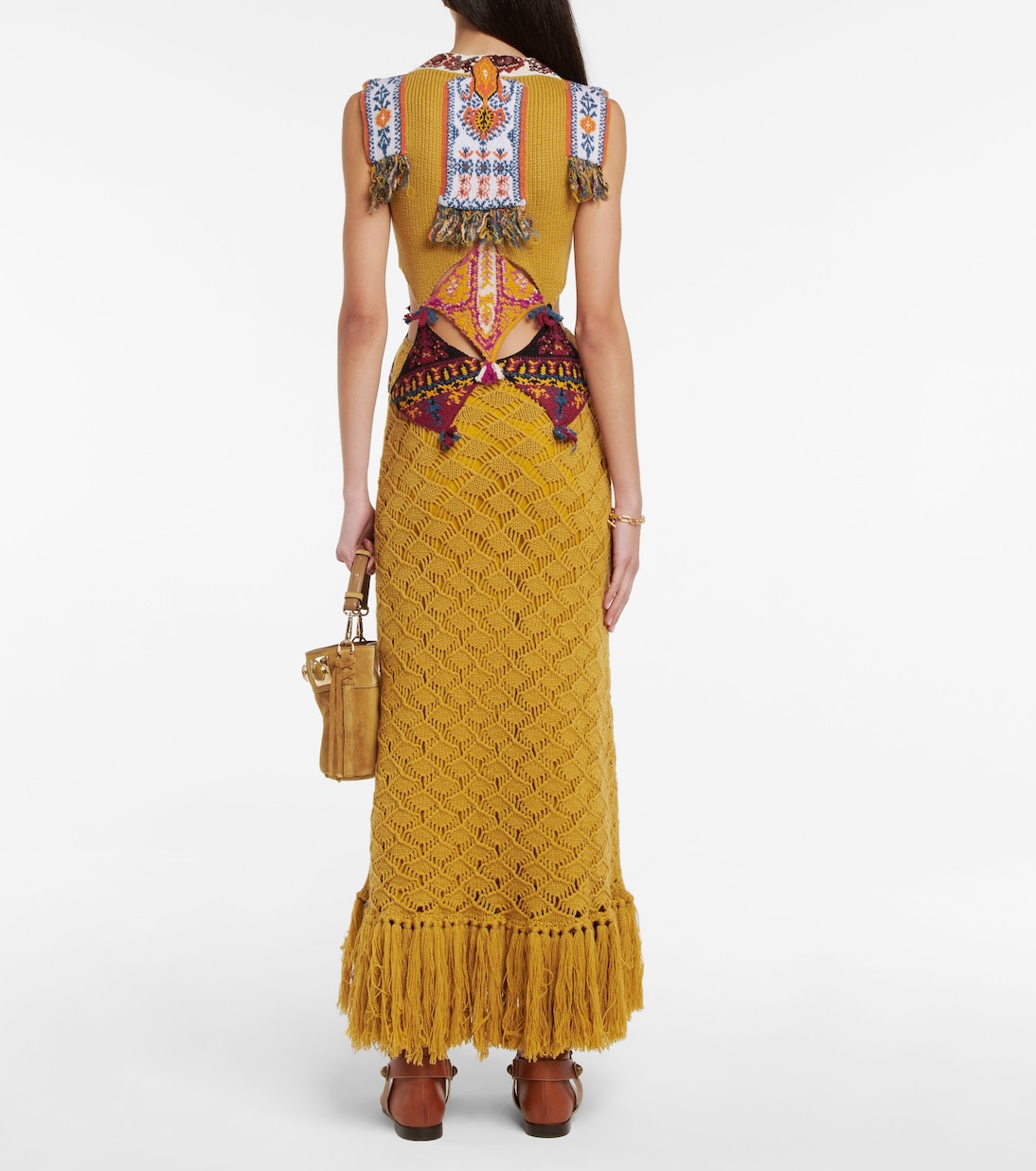 Robe longue en crochet de laine | Etro