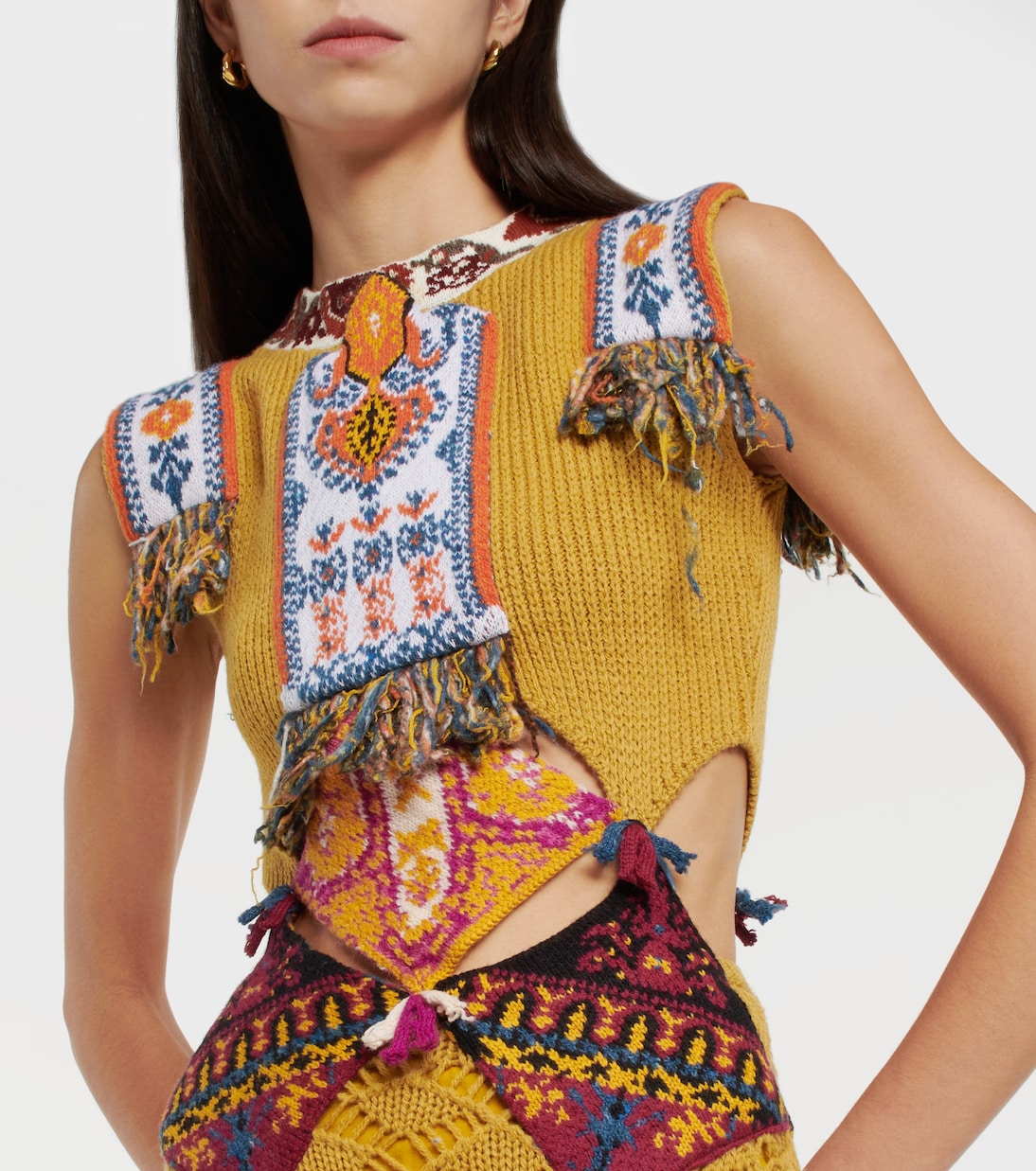 Robe longue en crochet de laine | Etro