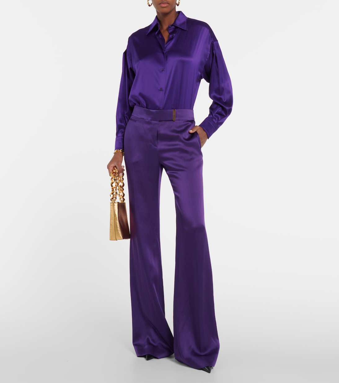 Pantalon ample en satin | Tom Ford