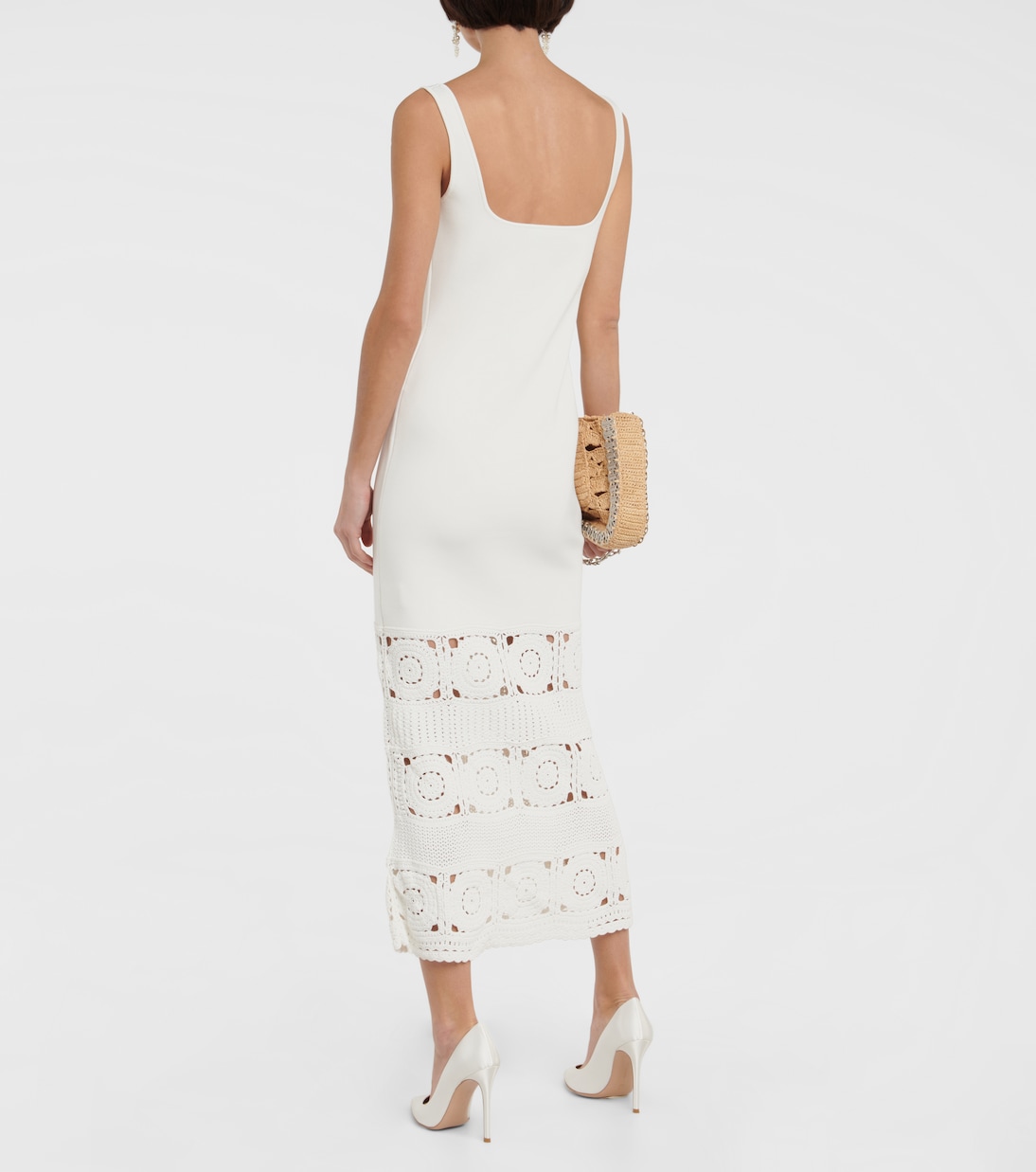 Romina crochet-trimmed midi dress | Rebecca Vallance