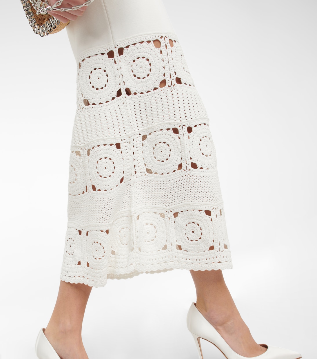 Romina crochet-trimmed midi dress | Rebecca Vallance